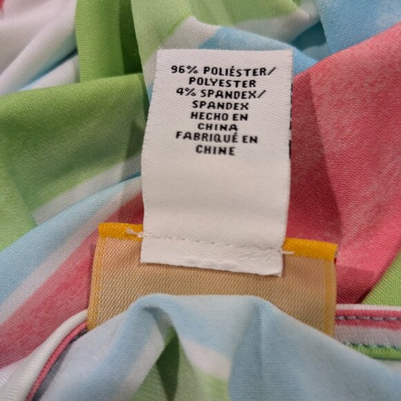 Ruby Rd. Women's Colorful Striped Kimono Sleeve Blouse, Size Large - Picture 10 of 16